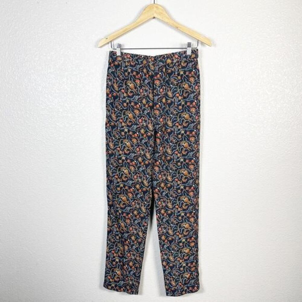 Isabel Marant Women’s Roya 100% Silk Floral Straight Leg Pant‎ Size 36 / Small